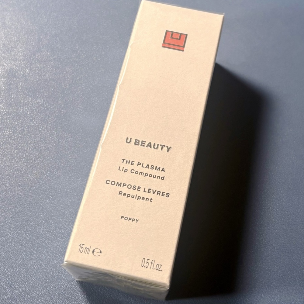 U BEAUTY THE PLASMA Lip Compound-POPPY-.5 Fl Oz / 15 mL  New In Box SEALED